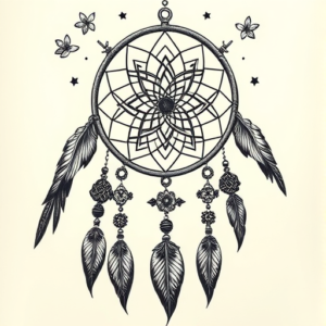 Fantasy Realism Dreamcatcher Tattoo