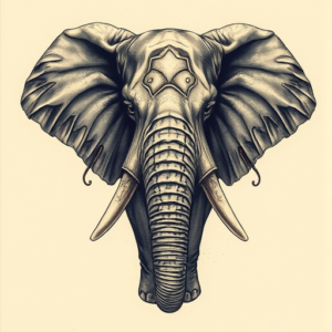 Fantasy Realism Elephant Tattoo