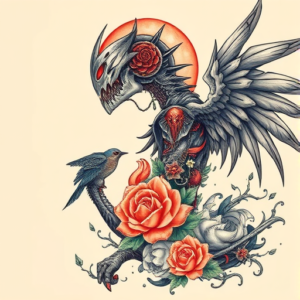 Fantasy Realism Evangelion Tattoo