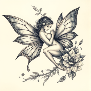 Fantasy Realism Fairy Tattoo