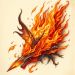Fantasy Realism Fire Tattoo