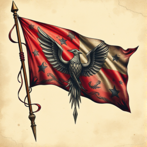 Fantasy Realism Flag Tattoo