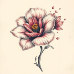 Fantasy Realism Flower Tattoo