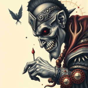 Fantasy Realism Gambling Tattoo