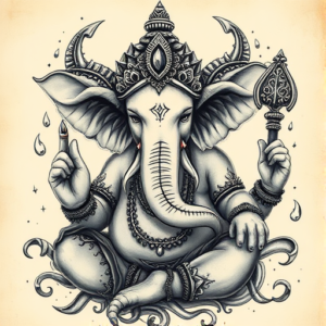 Fantasy Realism Ganesha Tattoo