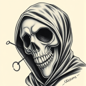 Fantasy Realism Ghostface Tattoo