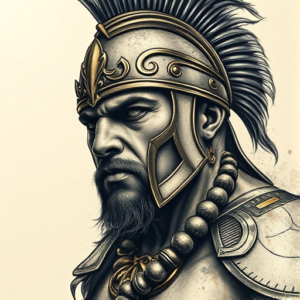 Fantasy Realism Gladiator Tattoo