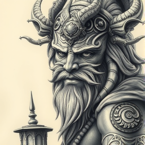 Fantasy Realism God Tattoo