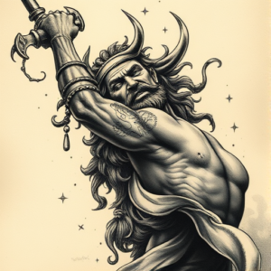 Fantasy Realism Hercules Tattoo