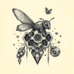 Fantasy Realism Honeycomb Tattoo