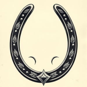 Fantasy Realism Horseshoe Tattoo