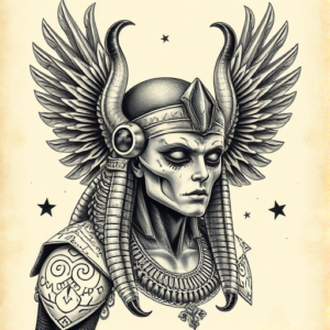 Fantasy Realism Horus Tattoo