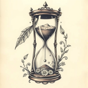 Fantasy Realism Hourglass Tattoo