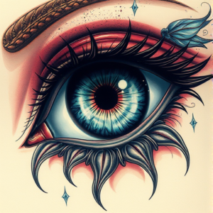 Fantasy Realism Iris Tattoo