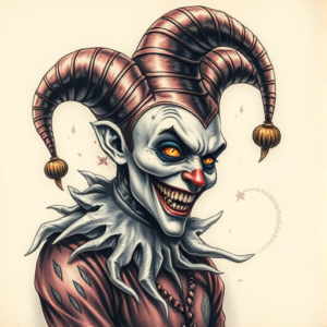 Fantasy Realism Jester Tattoo