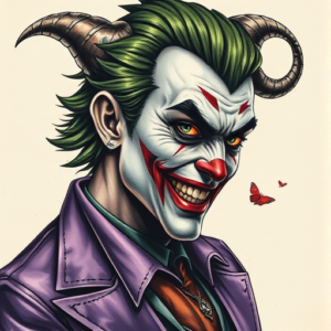 Fantasy Realism Joker Tattoo