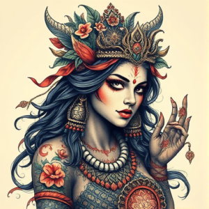 Fantasy Realism Kali Tattoo