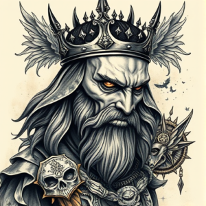 Fantasy Realism King Tattoo
