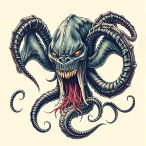 Fantasy Realism Kraken Tattoo