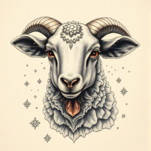 Fantasy Realism Lamb Tattoo