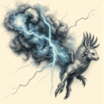 Fantasy Realism Lightning Tattoo