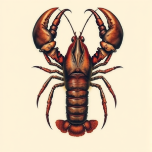 Fantasy Realism Lobster Tattoo