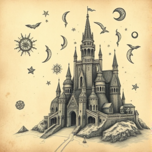 Fantasy Realism Map Tattoo