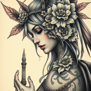 Fantasy Realism Mary Tattoo