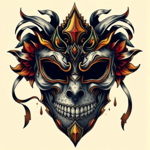 Fantasy Realism Mask Tattoo