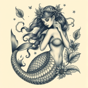 Fantasy Realism Mermaid Tattoo