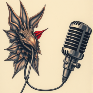 Fantasy Realism Microphone Tattoo