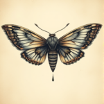 Fantasy Realism Moth Tattoo