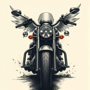 Fantasy Realism Motorcycle Tattoo