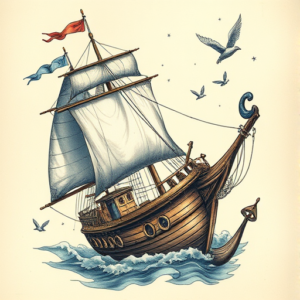 Fantasy Realism Nautical Tattoo