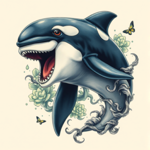 Fantasy Realism Orca Tattoo