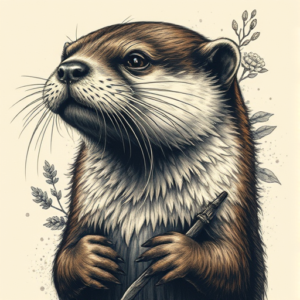 Fantasy Realism Otter Tattoo