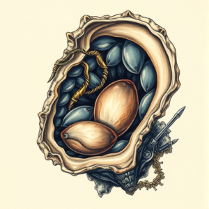 Fantasy Realism Oyster Tattoo