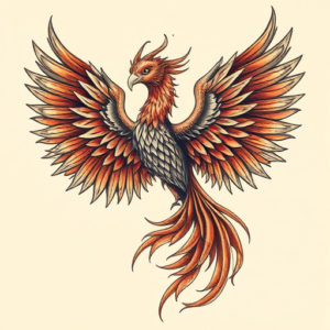 Fantasy Realism Phoenix Tattoo