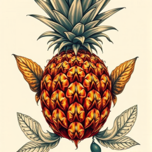 Fantasy Realism Pineapple Tattoo