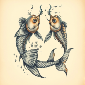 Fantasy Realism Pisces Tattoo