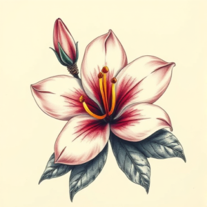 Fantasy Realism Plumeria Tattoo
