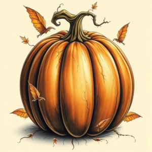 Fantasy Realism Pumpkin Tattoo