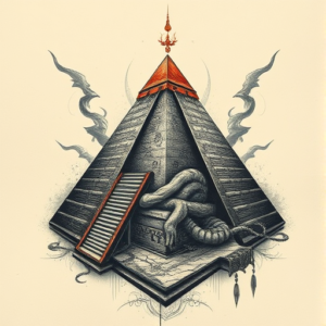 Fantasy Realism Pyramid Tattoo