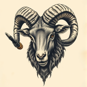 Fantasy Realism Ram Tattoo