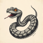 Fantasy Realism Rattlesnake Tattoo