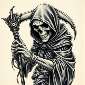 Fantasy Realism Reaper Tattoo