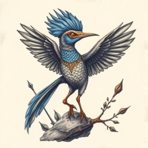 Fantasy Realism Roadrunner Tattoo