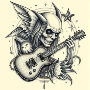 Fantasy Realism Rockstar Tattoo