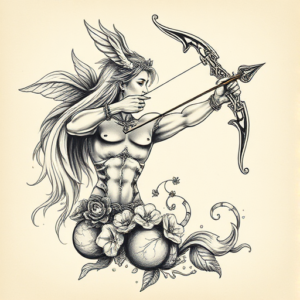 Fantasy Realism Sagittarius Tattoo
