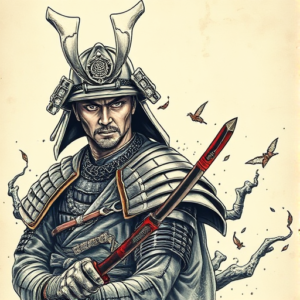 Fantasy Realism Samurai Tattoo